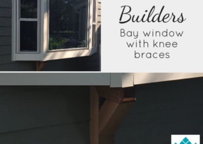 Bay window with knee brace support